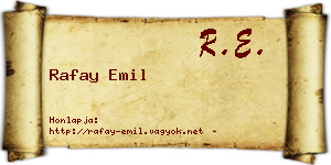 Rafay Emil névjegykártya