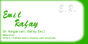 emil rafay business card